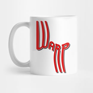 Warp Drop Shadow Typography (Red) Mug